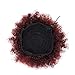 Yebo Afro Kinky Curly Hair Ponytail Hair Pieces Burgundy Black Short Cute Ponytail Hair Extensions For Women Black(T1B/Bug)