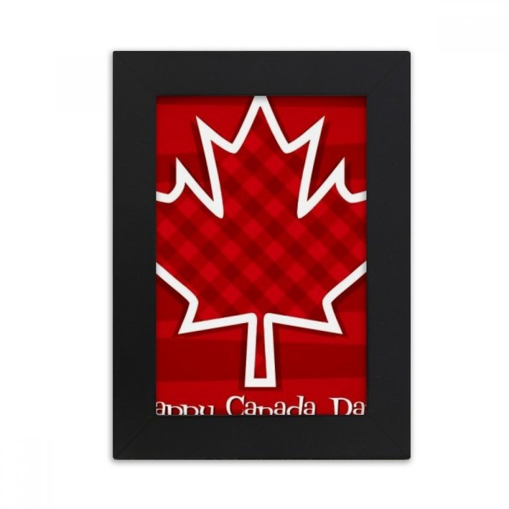 Cadre photo de bureau Canada Jour 4 Place Juillet noir 5X7