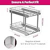 HOLDN’ STORAGE Two Tier Pull Out Cabinet Organizer, Individual Sliding Drawers - Heavy Duty Metal with Lifetime Limited Warranty - Anti Rust Chrome Finish - 12" W x 21”D x 16.5" H #2