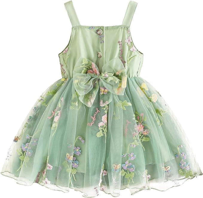 JEELLIGULAR Baby Girls Tutu Dress Infant Toddler Sleeveless Flower Princess Dresses Wedding Tea Party Birthday Tulle Dress