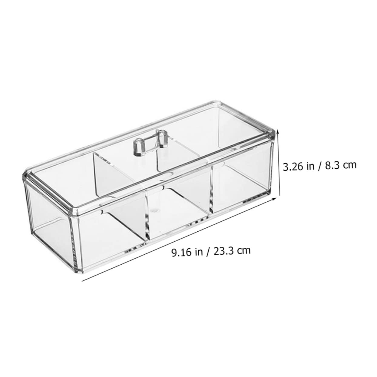 UKCOCO Tea Bag Organizer with Lid Divided Tea Storage Chest for Home and Office Multi Purpose Tea Holder Keep Your Table Neat and Tidy for Tea Bags Coffee Sugar