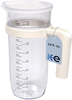 Anakel Home Measuring Cup with Lid Capacity 1 Litre I Measuring Cup for Hand Mixer I Robust Plastic