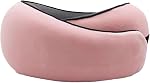 Travel Pillow Memory Foam Neck Pillow Soft Comfortable Breathable Velvet Cover Support Pillow for Traveling, Airplanes, Car, Travel Sleeping Essentials (Light Pink)