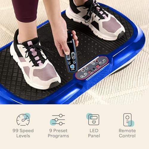 LifePro Waver Vibration Plate Exercise Machine for Full Body Workout, 99 Speed Levels, Resistance Bands, Remote, Home Fitness and Weight Loss Platform - Image 6
