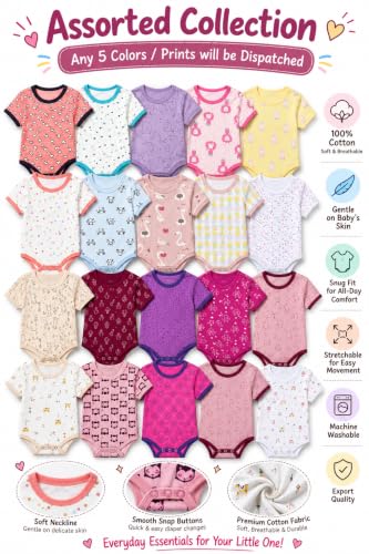 Image of TuddyBuddy 100% Cotton Romper /Bodysuit for Baby Girls