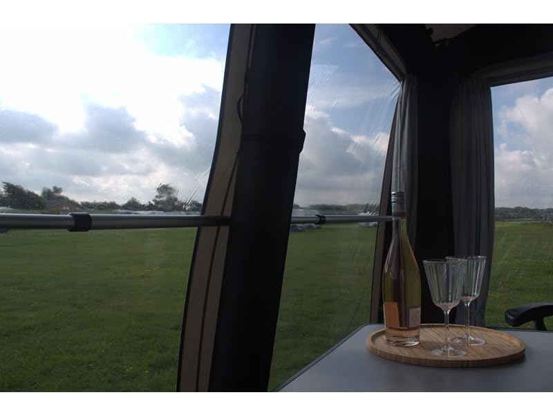 Pure 390 Luftvorzelt - Ideal für Camping, Wohnwagen und Reisemobile - Passend für Anbauhöhen von 235-280 cm - Robustes Vorzelt mit Panoramafenstern, 6000 mm Wassersäule - Campingausrüstung