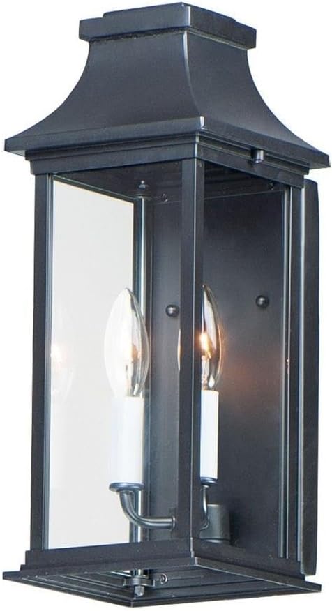 Maxim Lighting 30025CLBK Vicksburg - 2 Light Outdoor Pocket Wall Sconce
