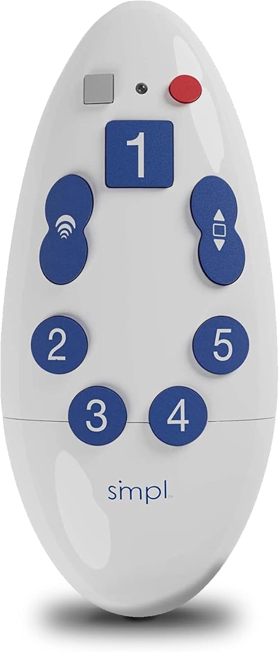 Smpl Simple TV Remote for The Elderly This Universal Large Button Remote Control