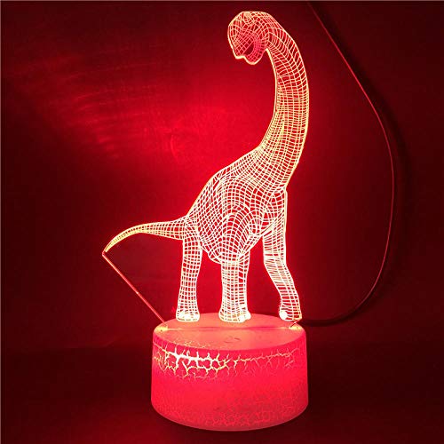 Preisvergleich Produktbild Domrx Nachtlicht LED Dinosaurier Illusionslampe Velociraptor 3D Nachtlicht Tisch Schreibtischlampe 7 Farben Ändern der optischen 3D Illusionskontrollleuchten-06_Bluetooth Base_United States