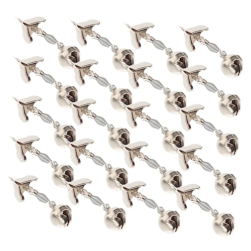 GALPADA 20pcs Metal Bell Fishing Equipment Small Fishing Bait Bells Fishing Tackle Bite Fishing Bell Fishing Pole Portable Alarm Fishing Gear Fishing Supplies Fishing Gadgets Silver