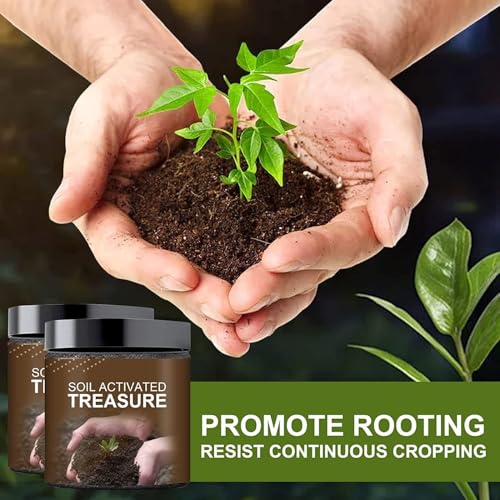 Image of Soil Activated Treasure Plant Growth Booster | Improves Soil Quality & Root Support | Suitable for Indoor & Outdoor Plants | for Pots, Gardens & Home Plants | Easy to Use 100g (pack of 1)