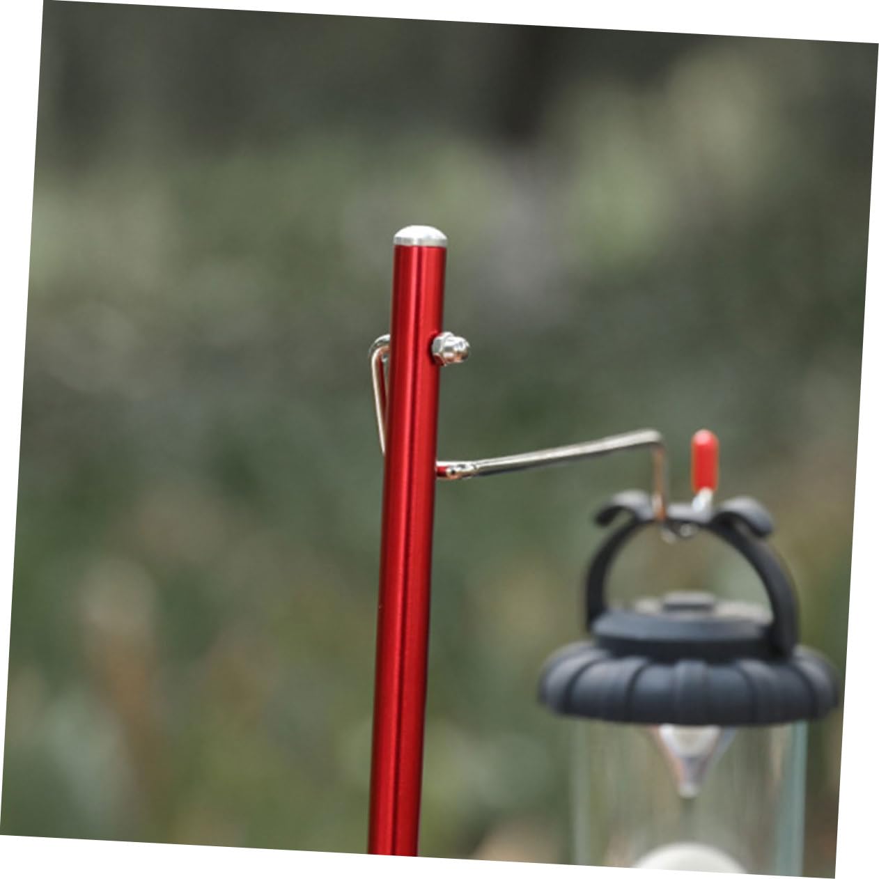 Mikikit Aluminum Alloy Camping Lamp Pole Kit Portable Camping Light Rack for Outdoor Stable Foldable