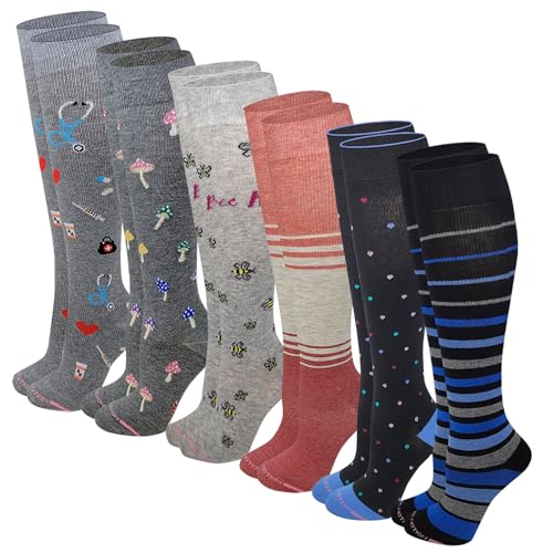 Image of Women's Compression Socks Therapeutic Graduated (Pack of 6 Pairs)