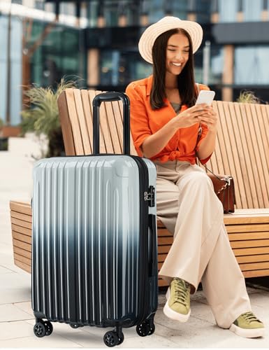 Image of Carry on Luggage 2 Piece(20in /24inch - Airline Approved Suitcases with Spinner Wheels, Built-In TSA Lock,Hard Shell Expandable Suitcases