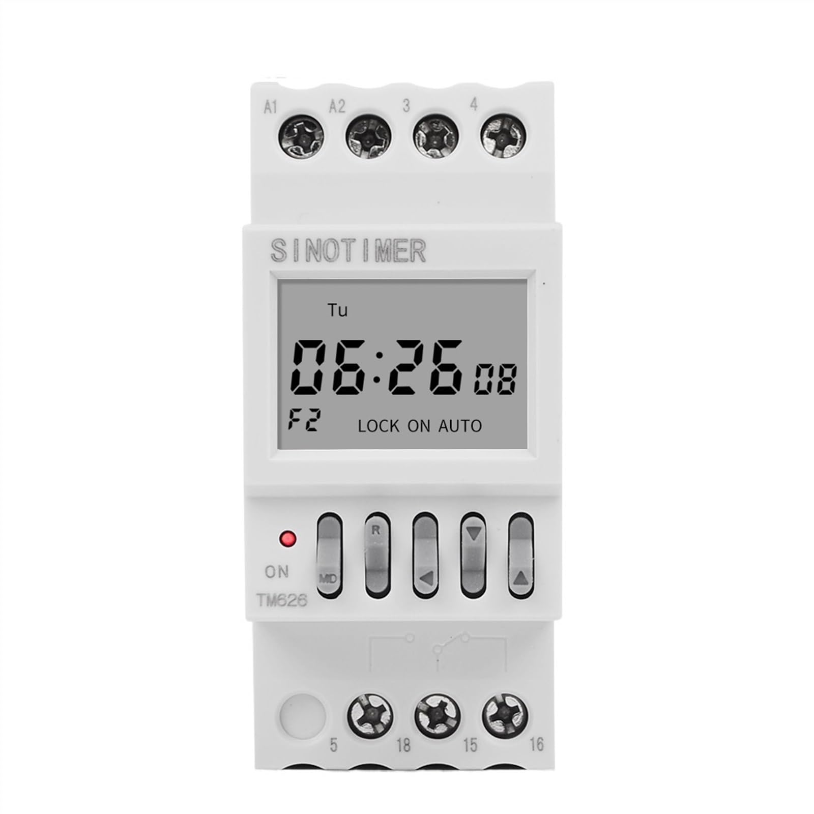 12 V Salida de Dos Grupos Control Separado 7 días Semanal Programable 2 Canales Temporizador Tiempo de Interruptor Min. Reloj de intervalo de 1 Segundo