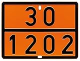 Größe: 400 x 300mm ADR Gefahrgutwarntafel starr Stahlblech 30/1202 reflektierend 400x300 mm orange