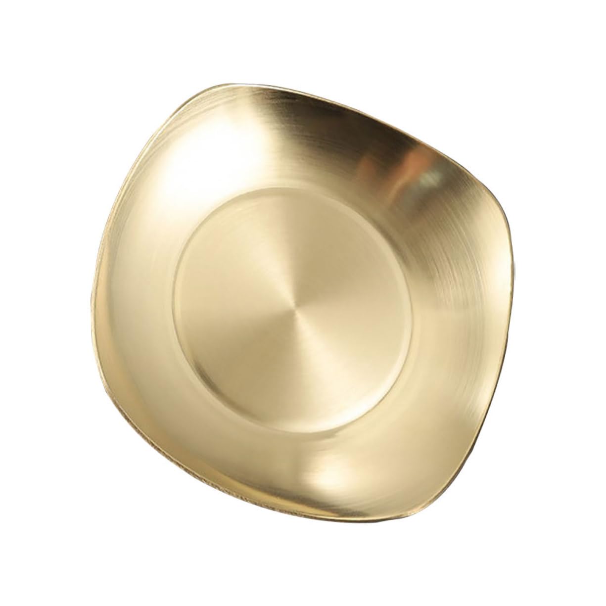 Unomor 1pc Seasoning Dish Housewarming Housewarming Sugar Dish Side Dish Plate Soy Sauce Plate Ketchup Bowl Pastry Plate Spice Dish Kitchen Tableware Stainless Steel Golden