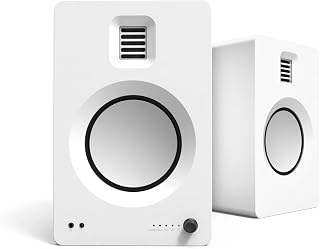 Kanto TUKW Powered Speaker with Headphone Out | Built-in USB DAC | Dedicated RCA with Phono Pre-amp | Bluetooth 4.2| AMT Tweeter and 5.25" Aluminum Driver | Pair | Matte White