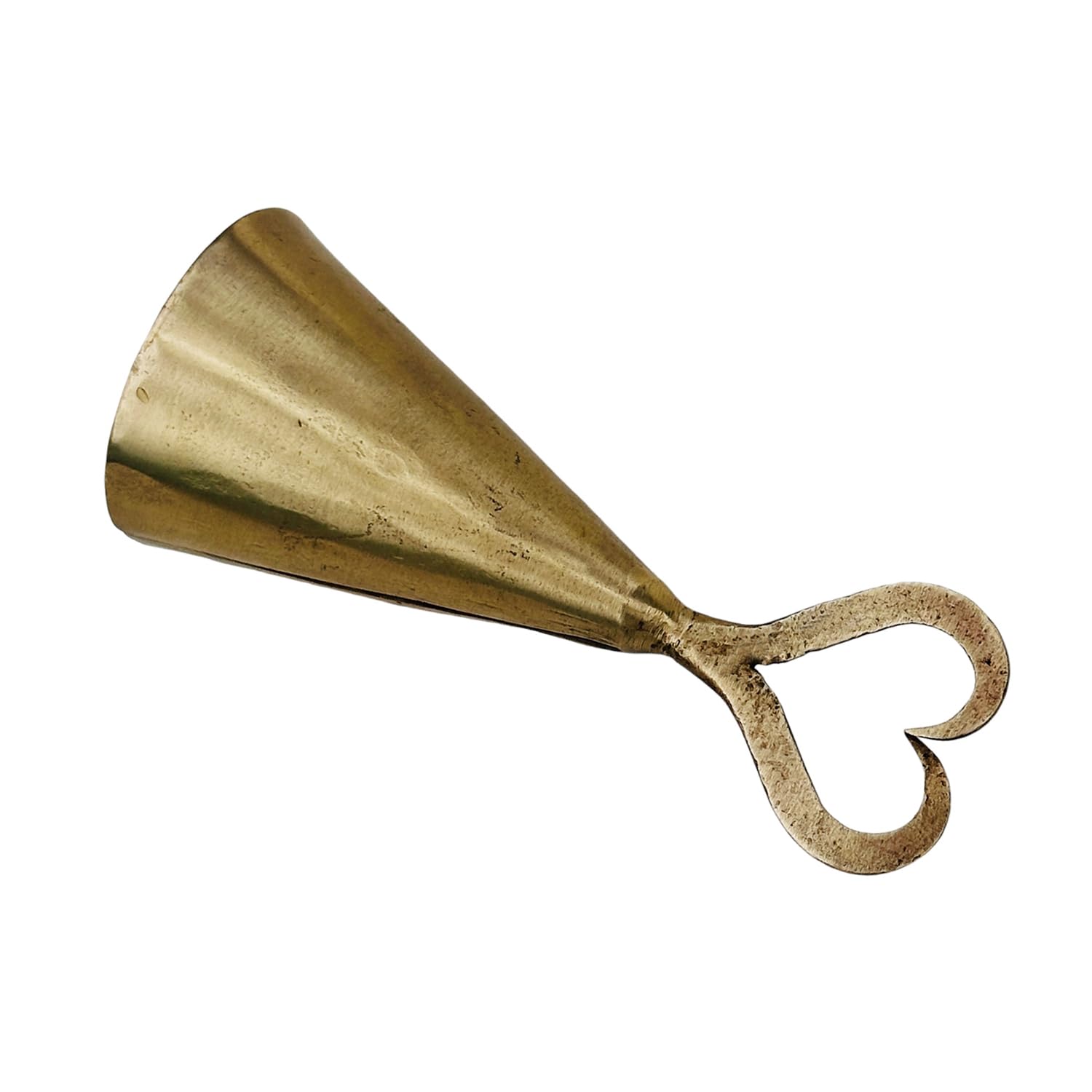 Living Ideas Hand Forged Heart Shaped Candle Snuffer - Iron Handmade Candle Extinguisher - Classic Blacksmith Look - Gift for Candle Lovers