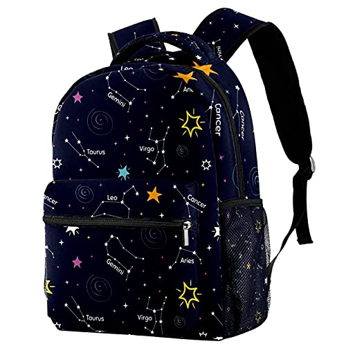 Petit sac à dos motif zodiaque étoile bleu foncé idéal pour l'école et les sorties