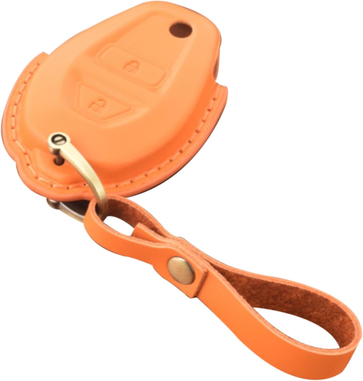 Fit for Touring cvo Road Glide Street Glide cvo Limited Leather Case Fob Cover Motorcycle Keychains Key ring (B-type)