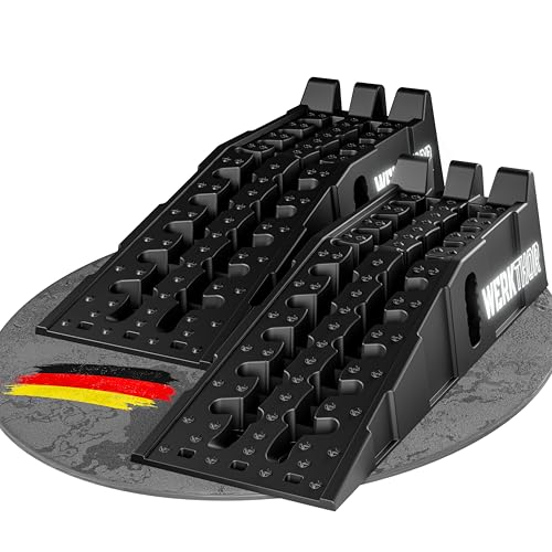 WERKTHOR Auffahrrampe PKW - [2er Set] Auffahrrampen für maximalen Halt [
