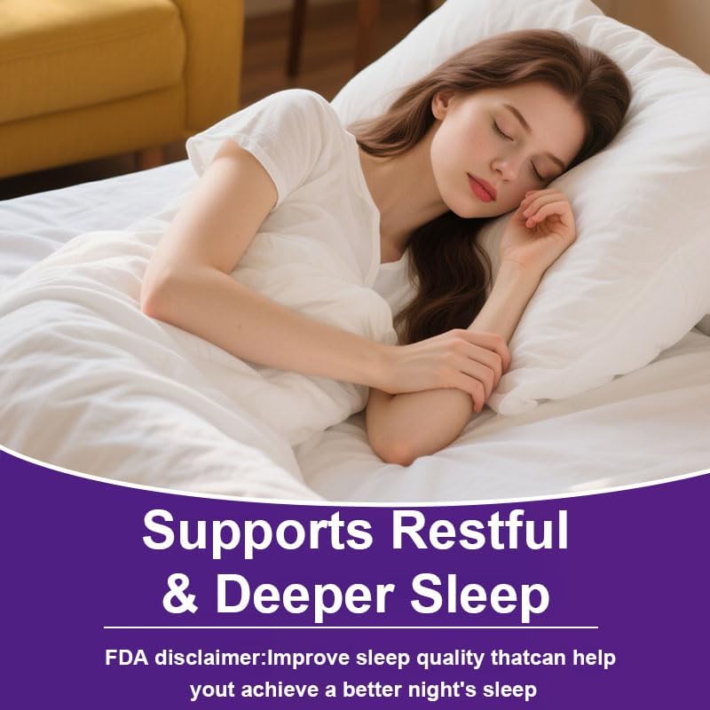 Miniatura 5 de Gomitas de melatonina para dormir, 5 mg de melatonina con L-teanina y ashwagandha para un apoyo natural del sueño, veganas, sin OMG, 60 gomitas