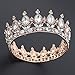 Frcolor Vintage Tiara Crown, Crystal Rhinestone Pageant Queen Crown Tiara Hair Jewelry