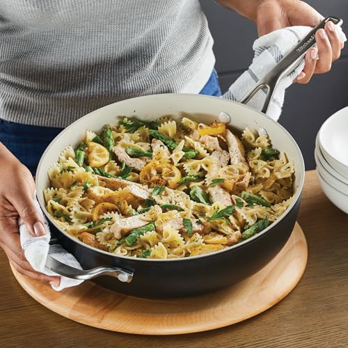 KitchenAid 5-Qt Hard Anodized Ceramic Nonstick Saute Pan w/ Lid (Matte Black) - image 7