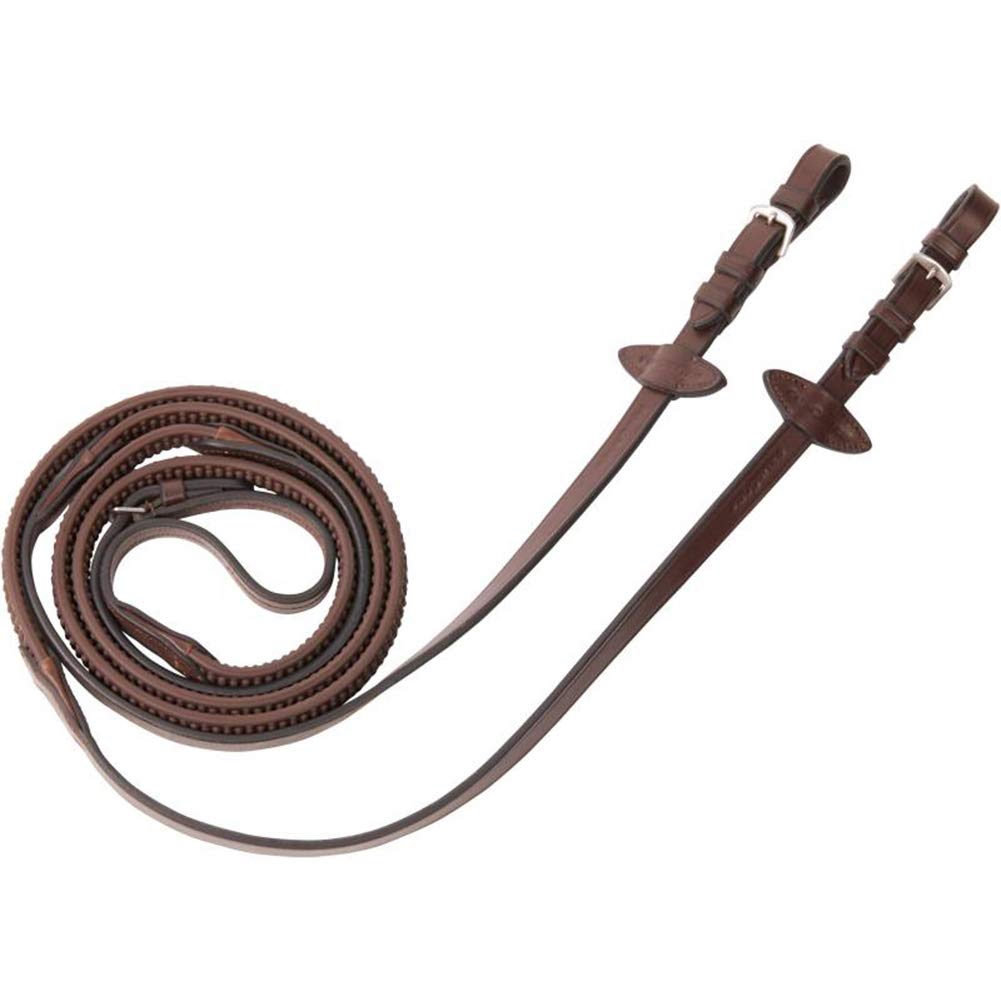GERRIT Riendas de Caballo de Cuero con Forro de Goma, Suministros ecuestres de Cuerda de racción/165 (Color : Brown)