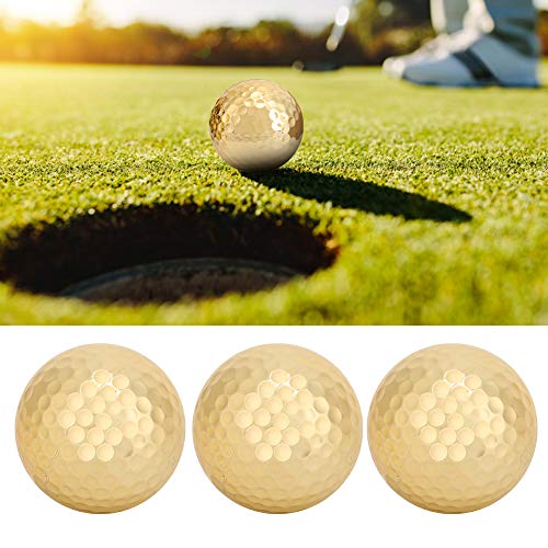 Image of Alomejor 4Pcs PortTil Gold Plated Construction Ball Double Layer Practice Sports Balls Practice Field Practice