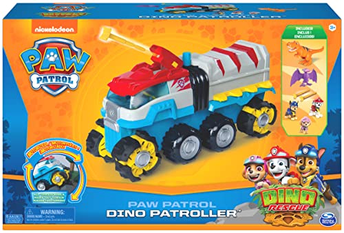 Paw Patrol, Dino Patroller Motorized Vehicle With 3 Exclusive Bonus Action Figures And 2 Dinosaur Toys (Amazon Exclusive), Kids Toys For Ages 3 And Up #TOP2