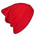 ALL 1N ALL Slouchy Beanie Skull Hat Ski Hat Snowboard Hat Ribbed Beanie One Size Red