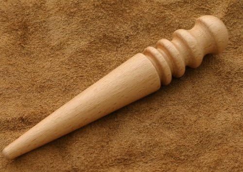 1 X P003 NEW Leathercraft Wood Edge Slicker Round Multi-Size Burnisher Craft Tools
