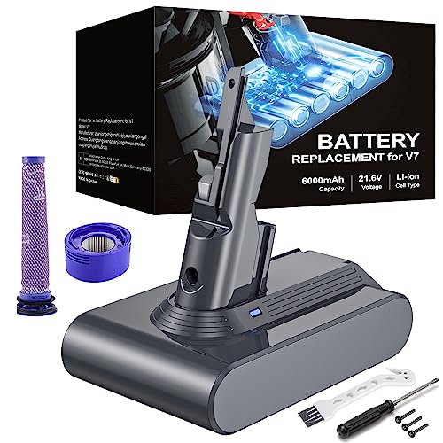 6000mAh Batería para Dyson V7 SV11, 21.6V Batería de Repuesto para Dyson V7 Aspiradora...