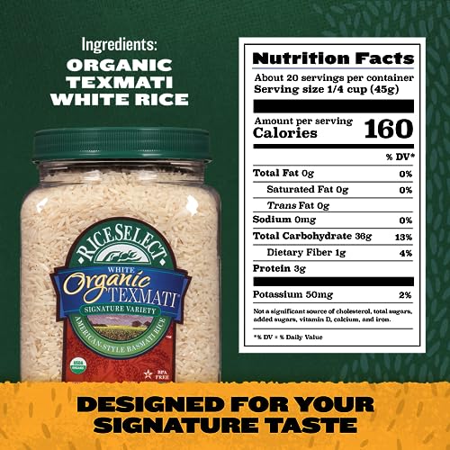 RiceSelect Organic Texmati White Rice, 32 Ounce