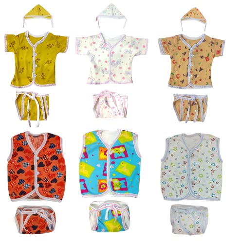 Image of TANGY Adorable Newborn Dress with Built-in Mittens for Extra Warmth and Style Top Set (Pack of 3)