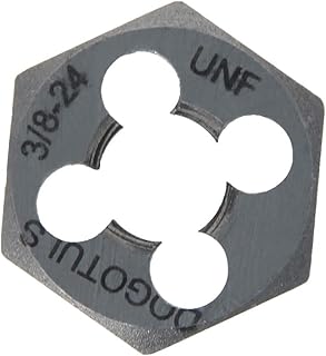 Utoolmart Hex Rethreading Die, UNF 3/8-24 Carbon Steel Thread Die, Hex Rethreading Die Machine Thread Die, Hexagon Taper Pipe, 1 Pcs