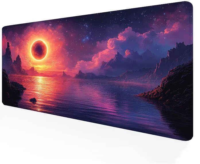 Tapis de Souris Grand Format Rouge Tapis Souris XXL Universel pour Ordinateur Portable