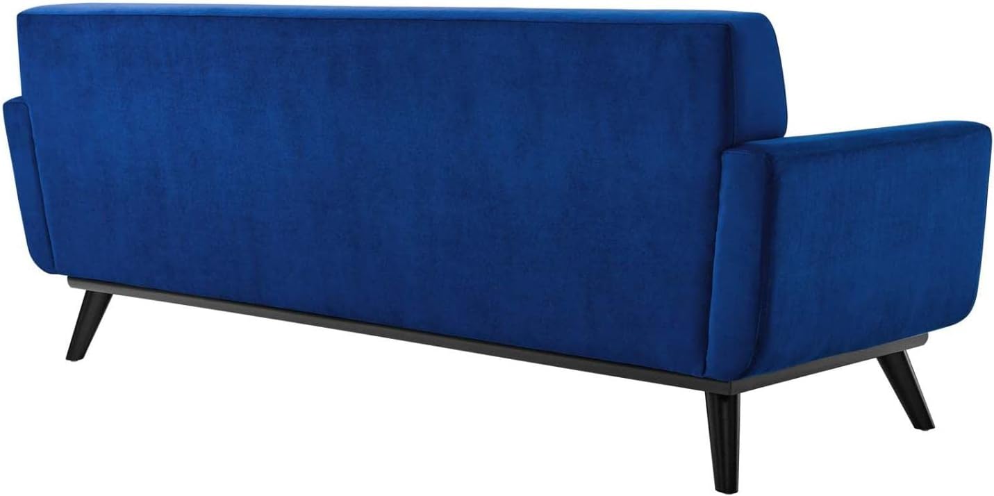 Modway Engage Performance Velvet Sofa with Navy Finish EEI-5600-NAV