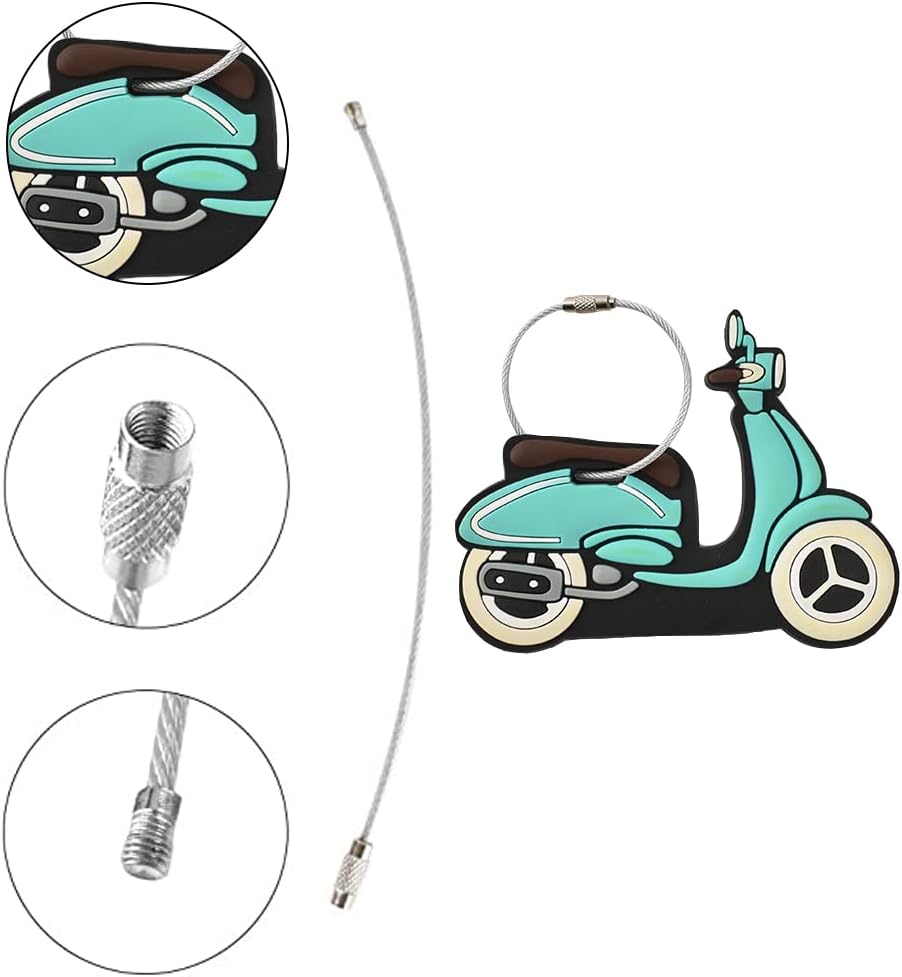 6 Pcs Kids Luggage Tag Cute Multi-Style Airplane Trip Identity Label with Loop Suitcases Travel Bags School Bags Luggage Tag - Image 4