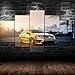 LIVELJ Puzzle-Volkswagen Passat CC/Enmarcado/5 Pieza impresión sobre Lienzo artística Pintura Grabados Ciudad Decoracion Tamaño Total: (H-55 cm x M/B-100 cm)