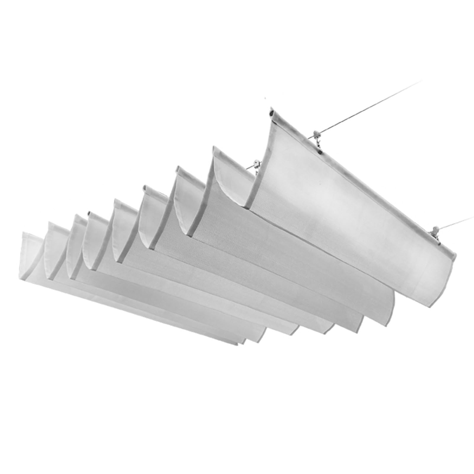 Toldo retráctil con bloqueo de rayos UV para techo de patio con kit de montaje