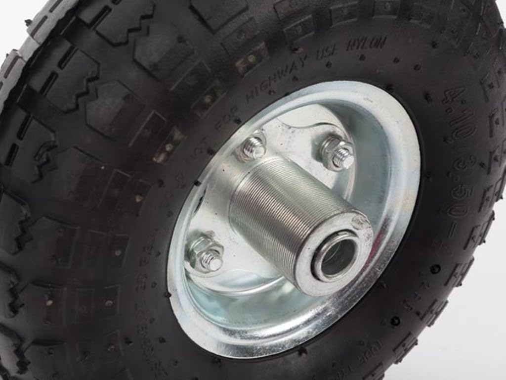 Toolland Koło pneumatyczne do wózka ręcznego, opona gumowa z felgą stalową 254 mm, dobra przyczepność, cichy bieg, koło zapasowe do taczki lub wózka