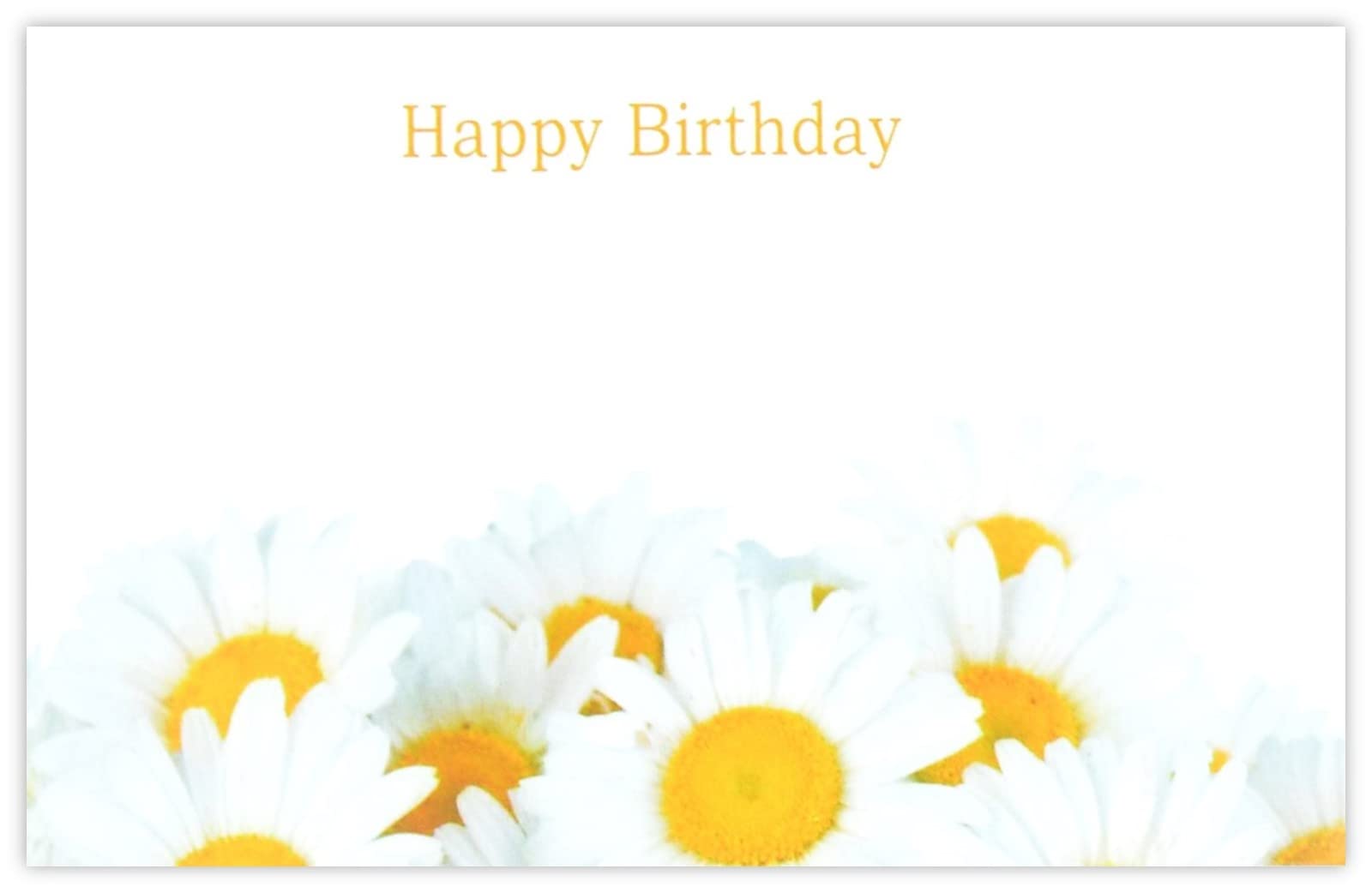 celloexpress Happy Birthday (Daisies) Flower Message Cards - 60mm x 90mm - Birthday Florist Card Gift Notes (Pack of 100)