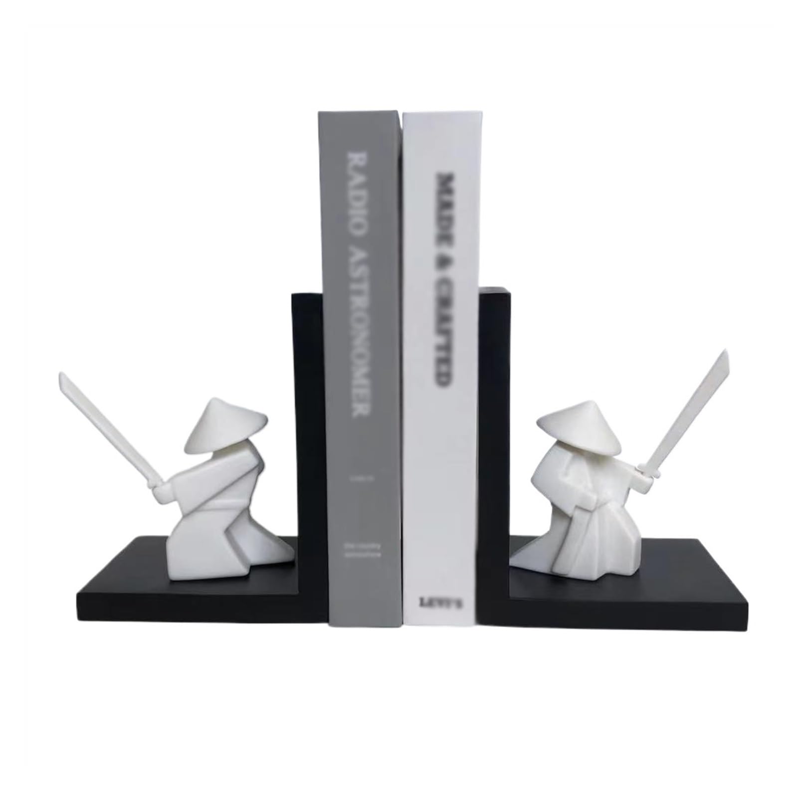 Shelves Bookends Resin Bulk Book Ends for Shelves Decorative Chinese Zen for Office Home School Book Support