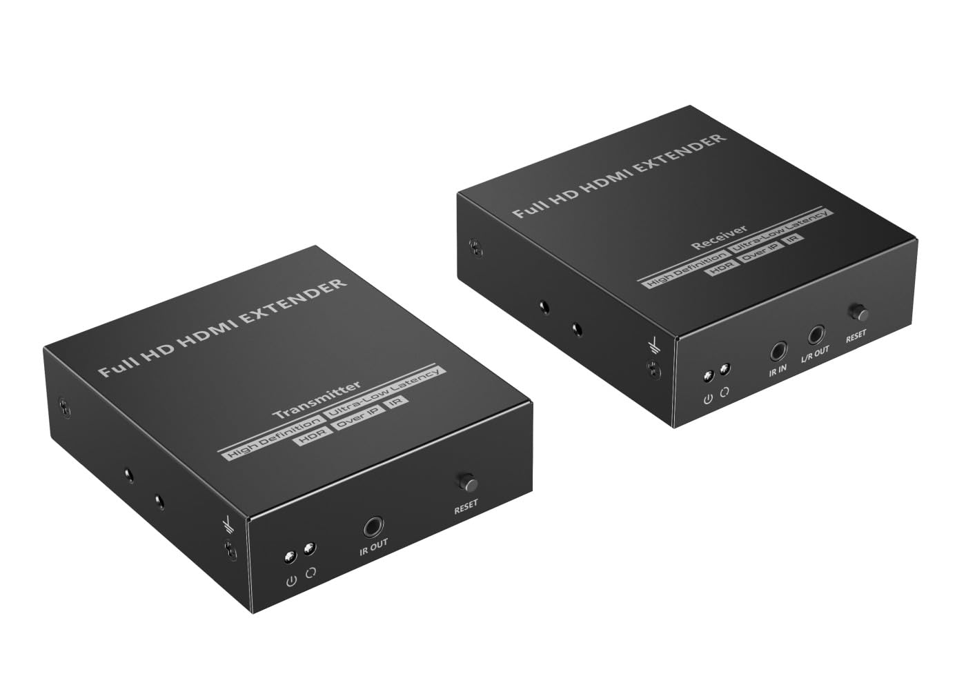 PremiumCord Extender HDMI Non Compresso Per 150 m su LAN, su IP, Full HD 1080p 60Hz, HDR10, HDCP 1.4, Trasmissione Ir, Custodia In Metallo
