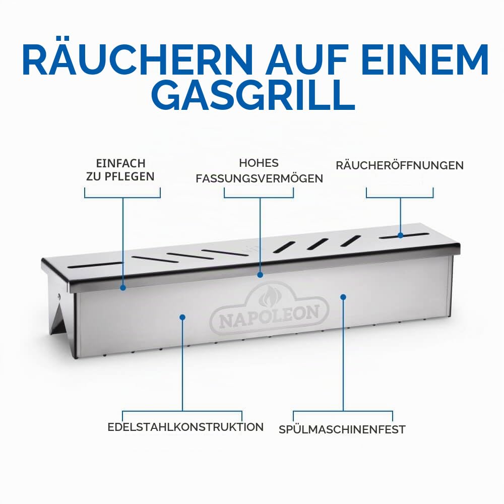 Napoleon 67013 Edelstahl-Räucherbox, Grillzubehör