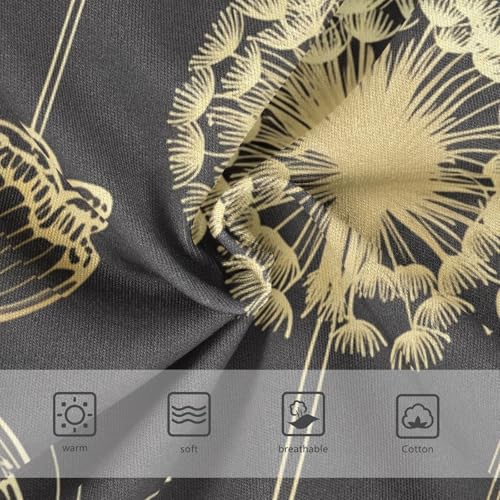 Gold Butterflies Dandelion Black Girl Panties Cute Toddler Underwear Custom Cotton Fun Kids Undies Briefs 2t3