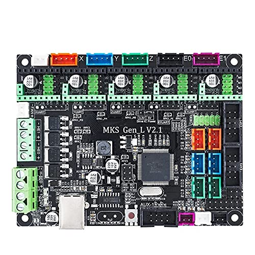 Lysee 3D Printer Parts & Accessories - 3D Printer Board Gen-L V1.0 Controller Support A4988/TMC2208/2209TMC2100 Drivers - (Color: Black)